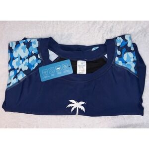 Halcurt Swim Shirt in Blue - UV Protection - Women's 4XL